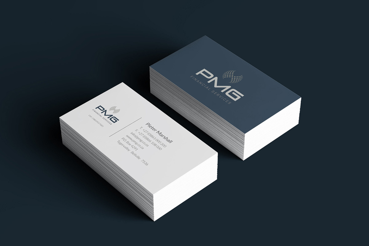 PMG Business Card Design Mockup