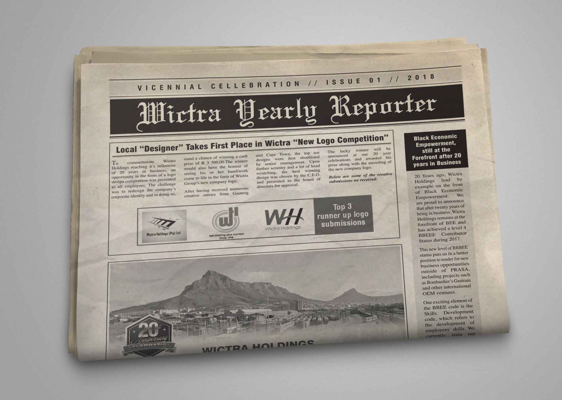 Wictra Holdings Newspaper Mockup